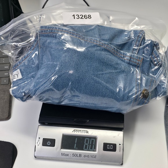 Jane Ashley Denim Dress Women M Blue Floral Embroidered Cottagecore Prairie Midi - Picture 13 of 13